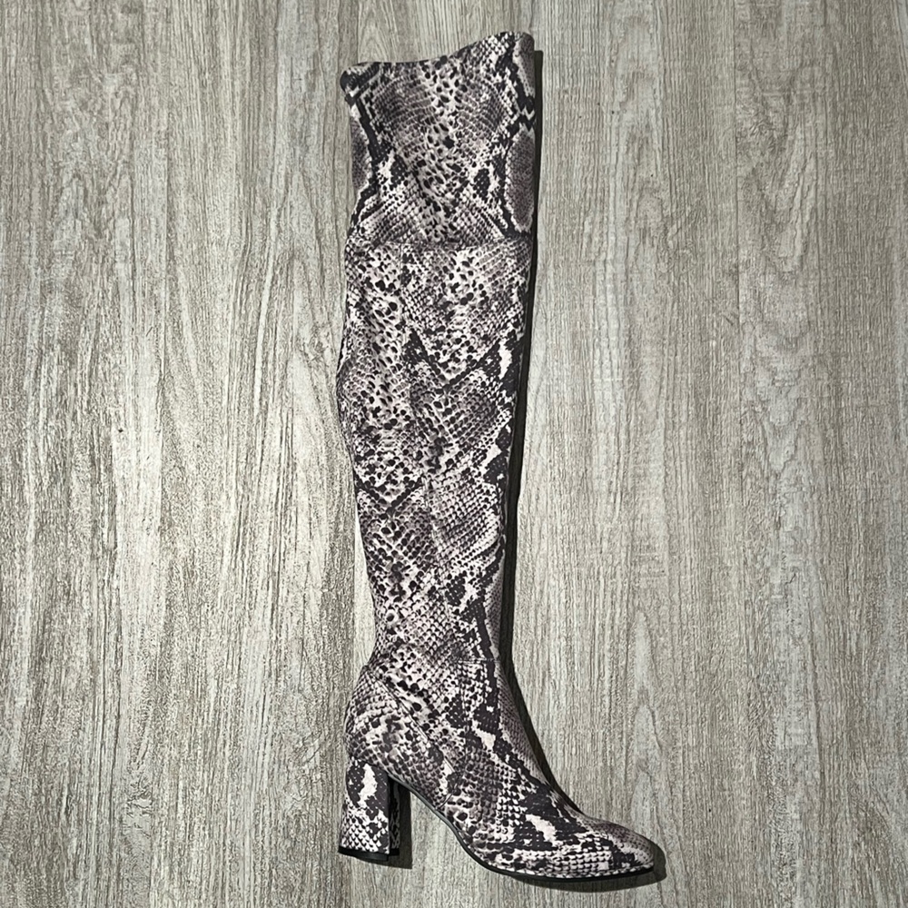 Marc Fisher snake print boots
